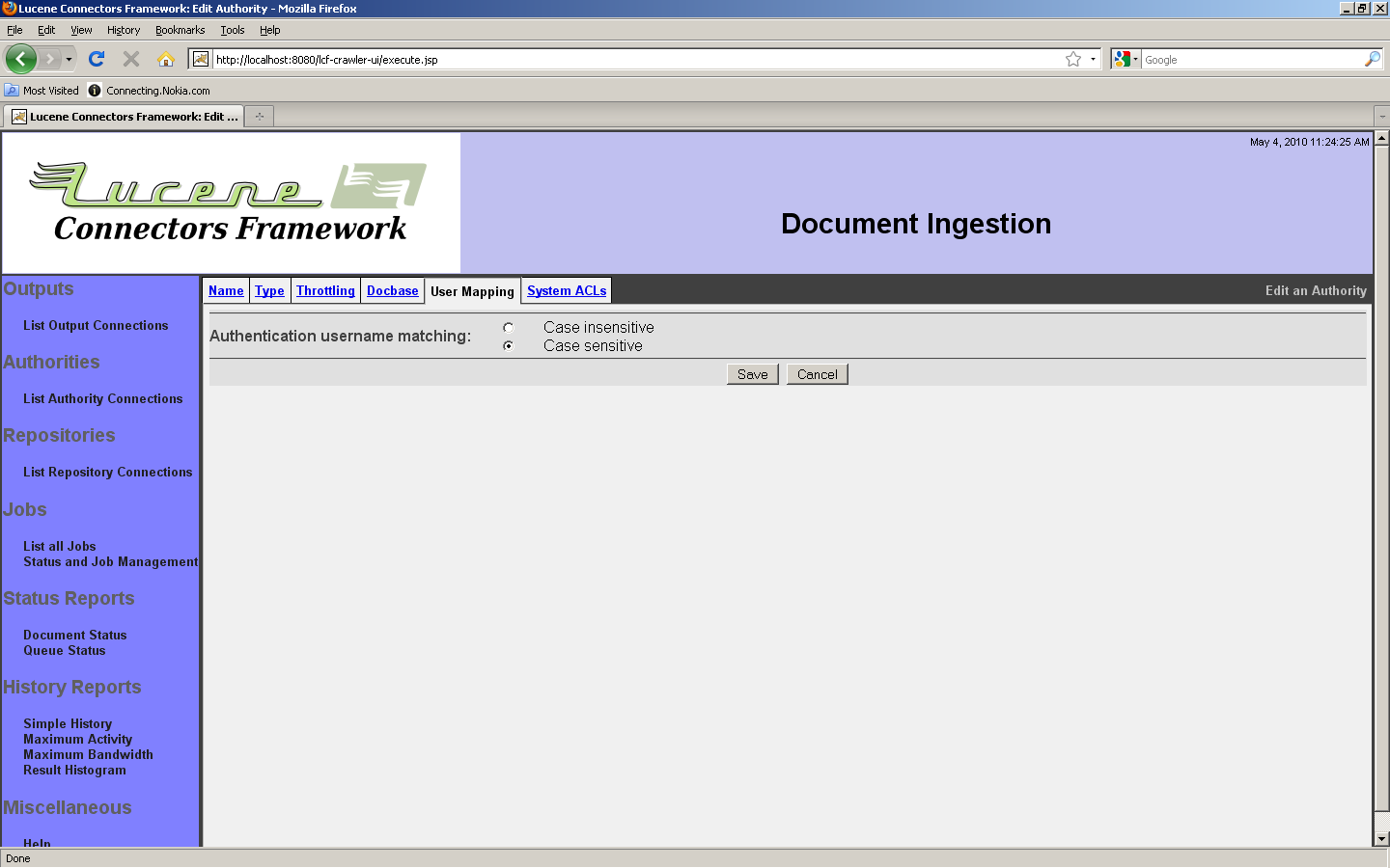 Documentum Authority, User Mapping tab