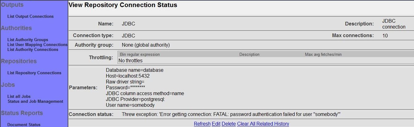 Generic Database Status