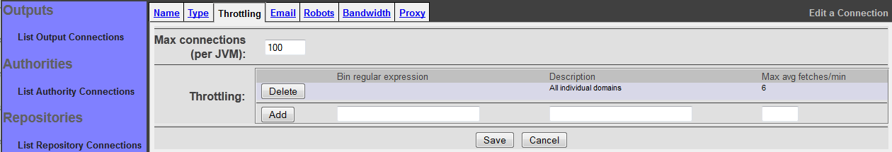 Repository Connection Throttling With Throttle