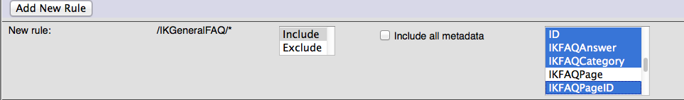 IKGeneralFAQ List Selected Metadata