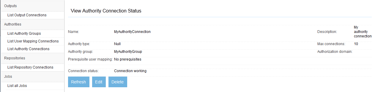 View Authority Connection