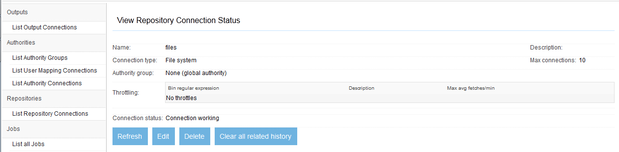 View Repository Connection