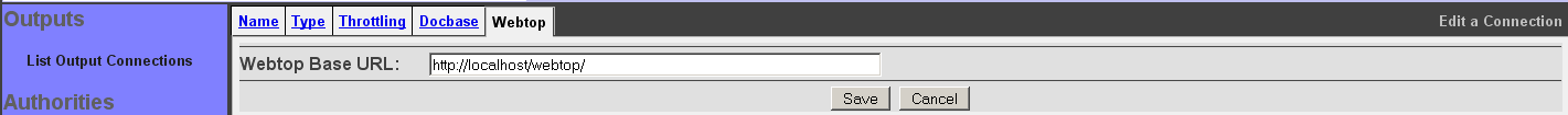 Documentum Connection, Docbase tab