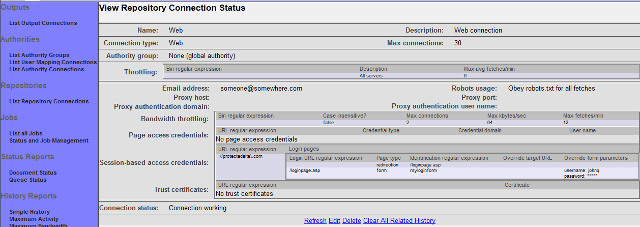 Web Status