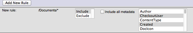 Documents Library Selected Metadata