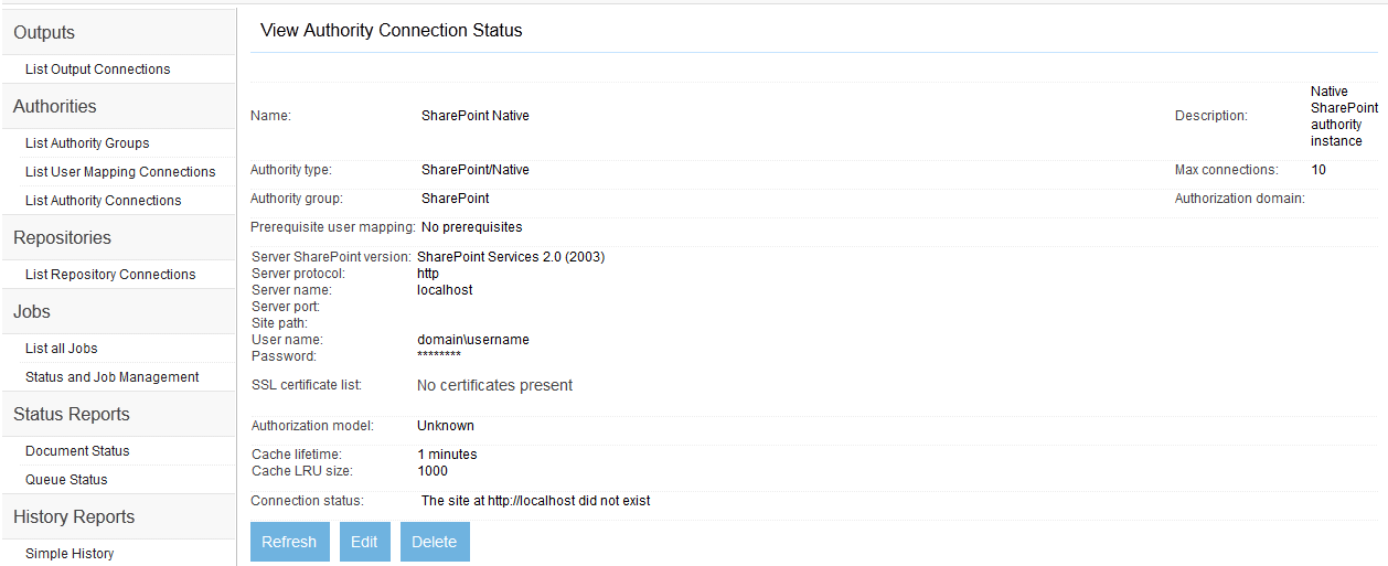 SharePoint Native Status
